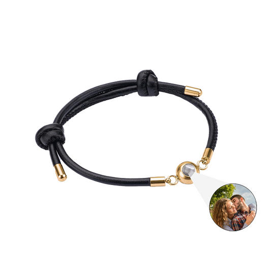 Leather Projection Bracelet
