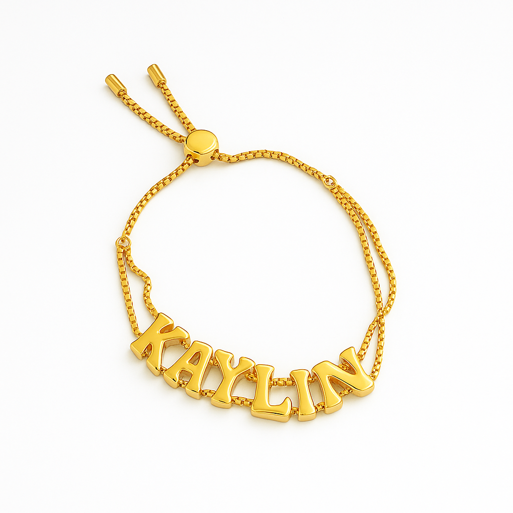 Bubble Letter Bracelet