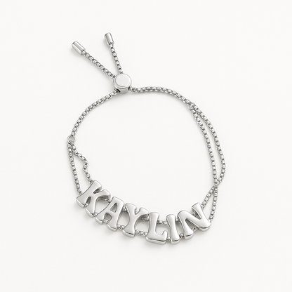 Bubble Letter Bracelet