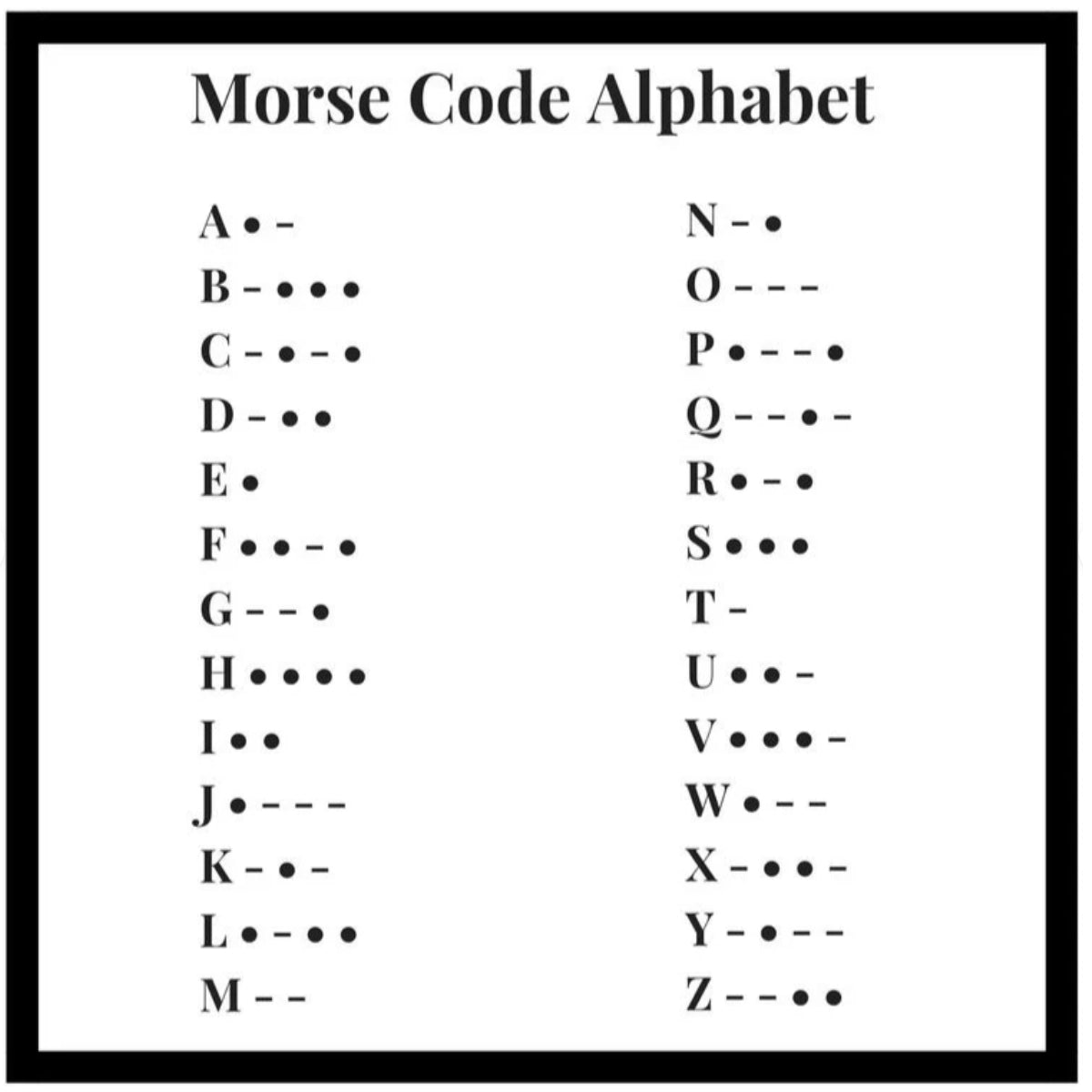Morse Code Necklace