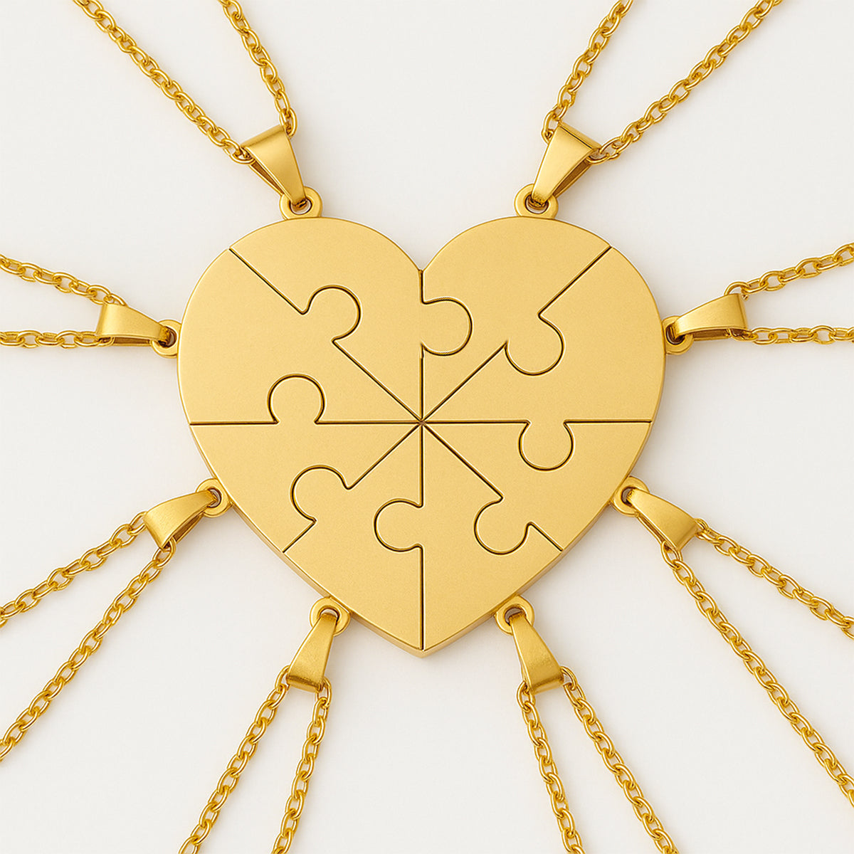 Custom Puzzle Heart Necklace