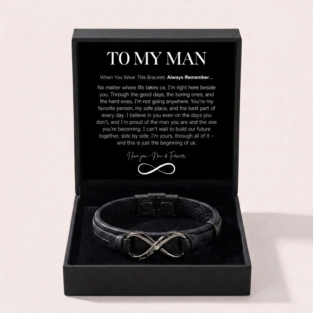 To My Man - Infinity Bracelet Set