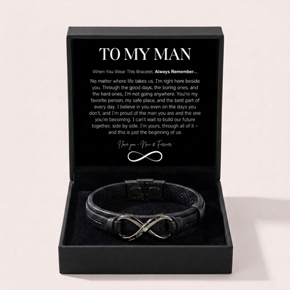 To My Man - Infinity Bracelet Set