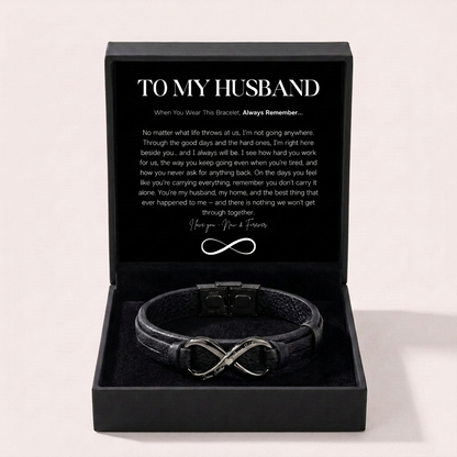 To My Husband - Infinity Bracelet Set