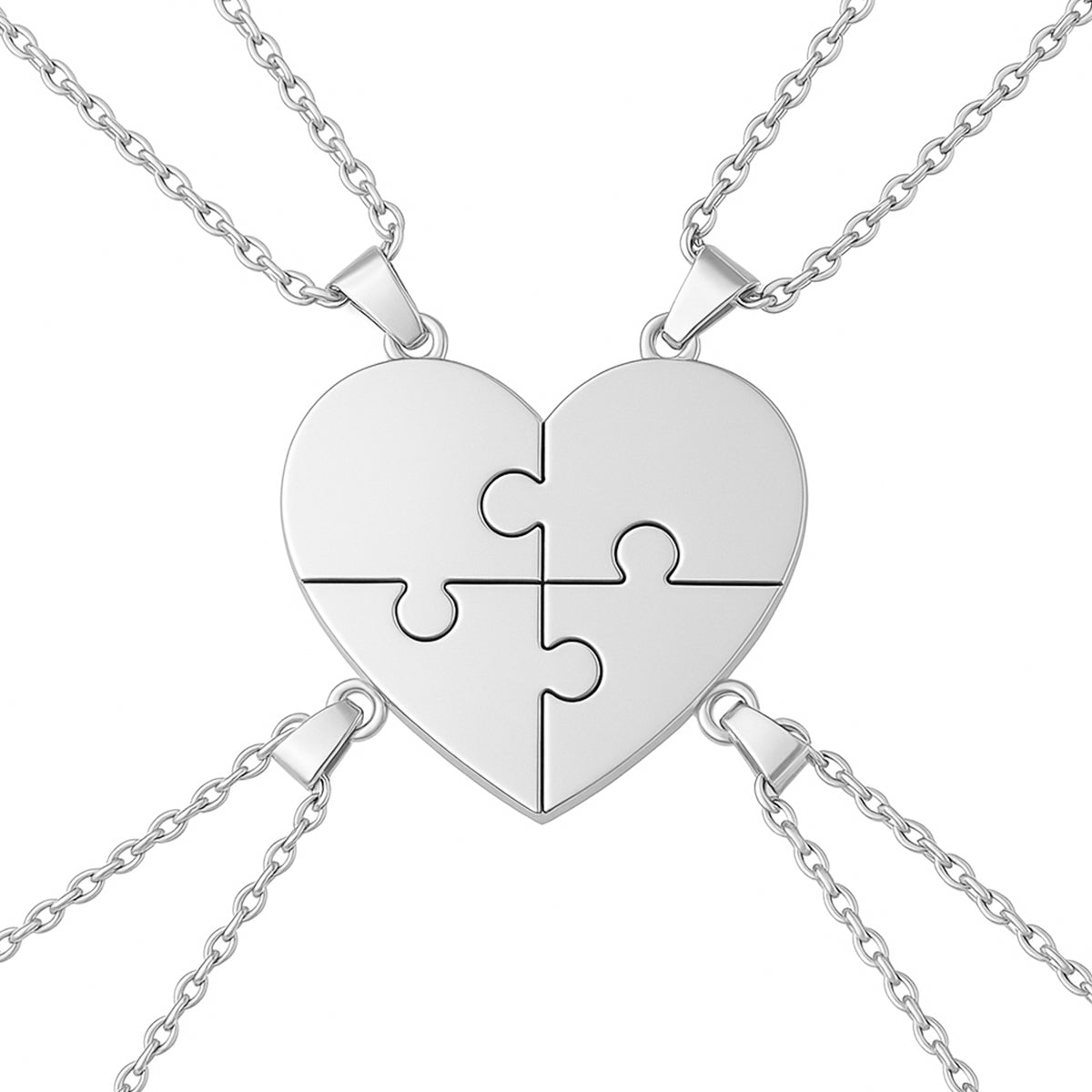 Custom Puzzle Heart Necklace