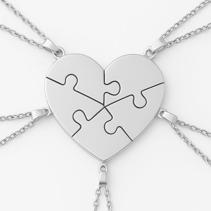 Custom Puzzle Heart Necklace